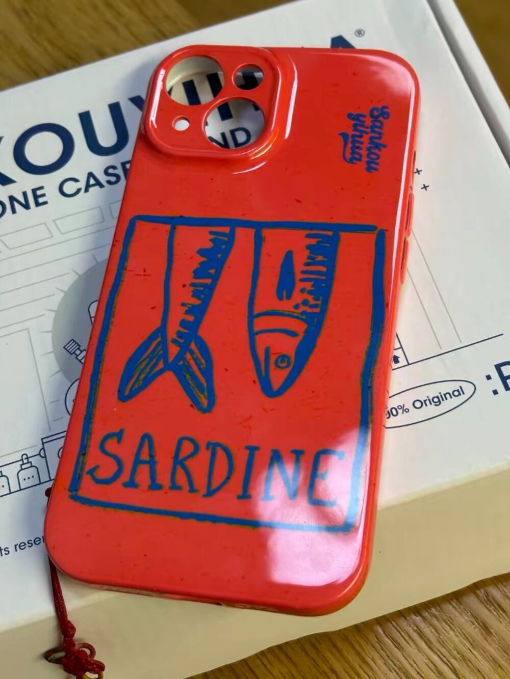 Orange Fish Print Phone Case